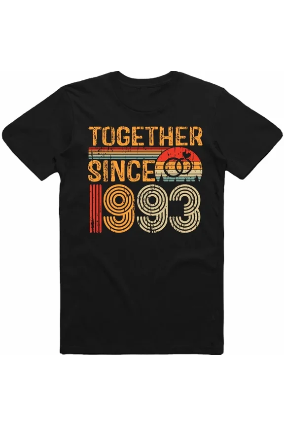 Hot Trending T-Shirt With Ise Any Year Together Since 1993 Vintage Couple 30Th Wedding Anniversary#2 Design Preview Only