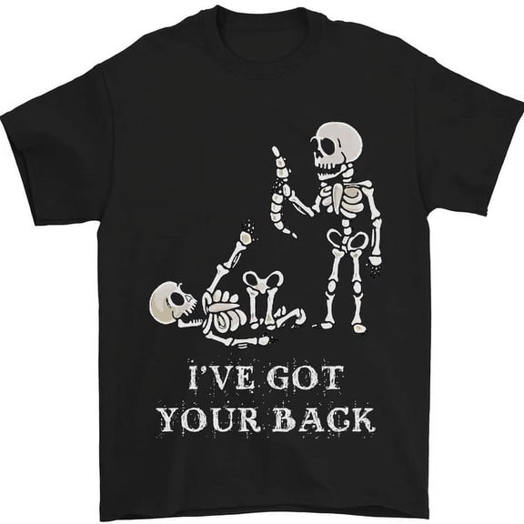 Hot Trending T-Shirt With Ive Got Your Back Funny Slogan Skeletons T-Shirt Design Preview Only