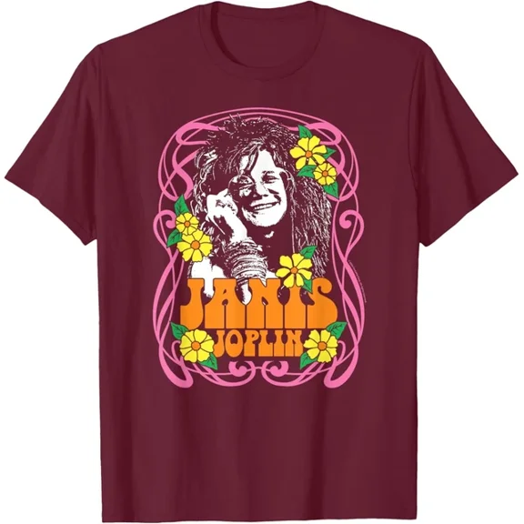 Hot Trending T-Shirt With Janis Joplin - Flowers Design Preview Only