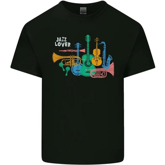Hot Trending T-Shirt With Jazz Lover Musical Instruments Guitar T-Shirt Design Preview Only