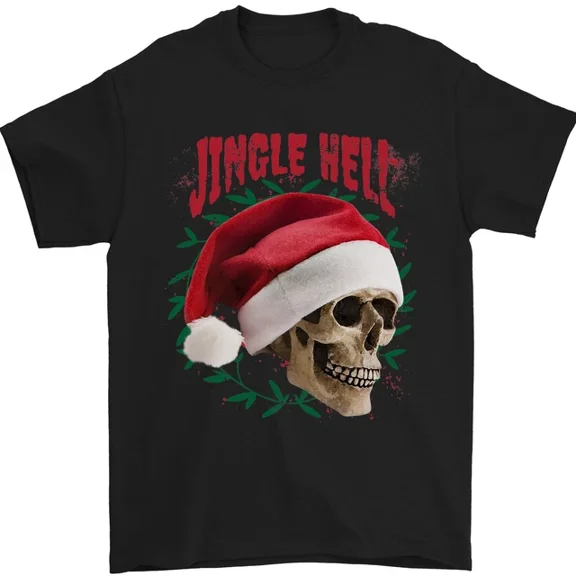 Hot Trending T-Shirt With Jingle Hell Funny Christmas Xmas T-Shirt Design Preview Only