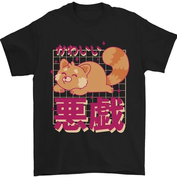 Hot Trending T-Shirt With Kawaii Red Panda Japanese Cute T-Shirt Design Preview Only