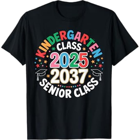 Hot Trending T-Shirt With Kindergarten Graduation Clof 2025 Senior 2037 Clt-Shirt Design Preview Only