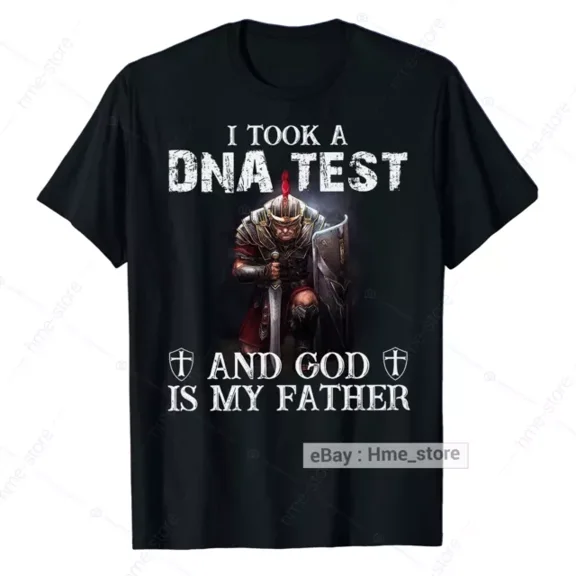 Hot Trending T-Shirt With Knight Templar T-Shirt I Took A Dna Test And God Is My Father Christian Warrior