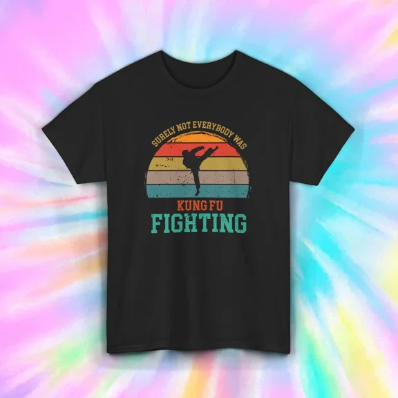 Hot Trending T-Shirt With Kung Fu Fight Shirt Funny Retro Martial Arts Joke Design Preview Only