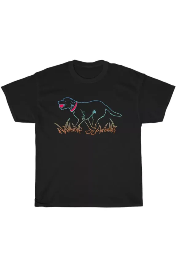 Hot Trending T-Shirt With Labrador Retriever Fetch Black Lab Dog Puppy Pet Lover T-Shirt Unisex Tee Gift