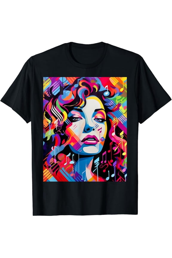 Hot Trending T-Shirt With Latina Melodies In Pop Street Art Latin Music Design Preview Only