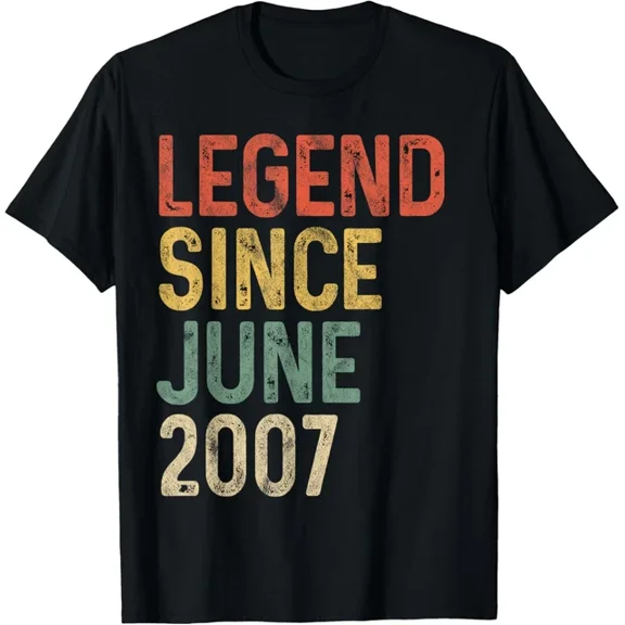 Hot Trending T-Shirt With Legend 2007 18Th Birthday Gifts For Men Women 18 Year Old T Shirt Funny Gift Ide Design Preview Only