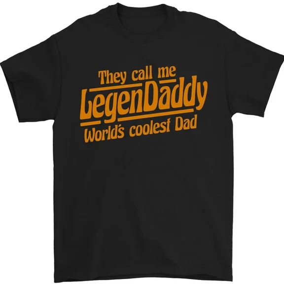 Hot Trending T-Shirt With Legendaddy Funny Fathers Day Daddy Mens T-Shirt 100% Cotton Design Preview Only