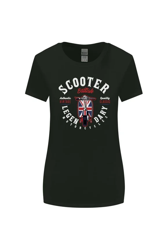 Hot Trending T-Shirt With Legendary British Scooter Motorcycle Mod T-Shirt Design Preview Only
