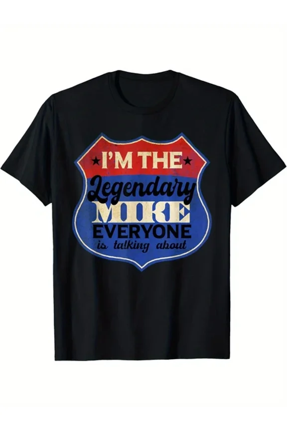 Hot Trending T-Shirt With Legendary Mike Graphic Tee, Cotton, Regular Fit For Couples & Family Outings