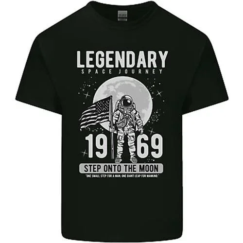 Hot Trending T-Shirt With Legendary Space Usa Moon Landing Astronaut Kids T-Shirt Boys Girls Design Preview Only
