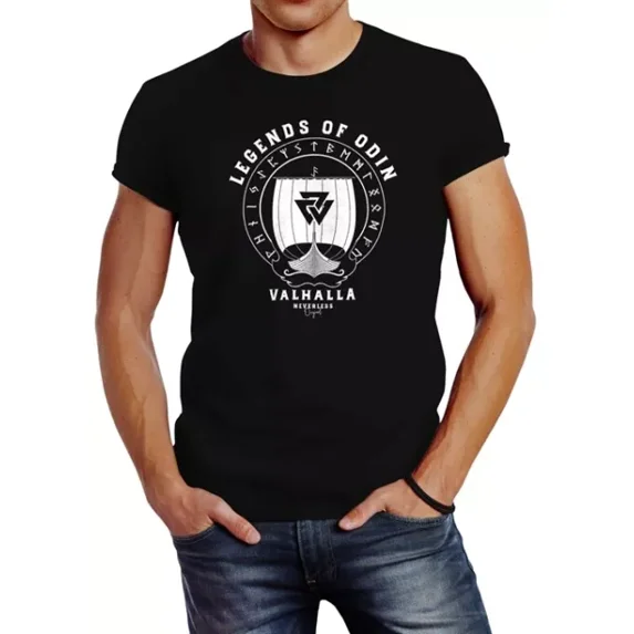 Hot Trending T-Shirt With Legends Of Odin Valhalla Vinkings Vikings T Design Preview Only