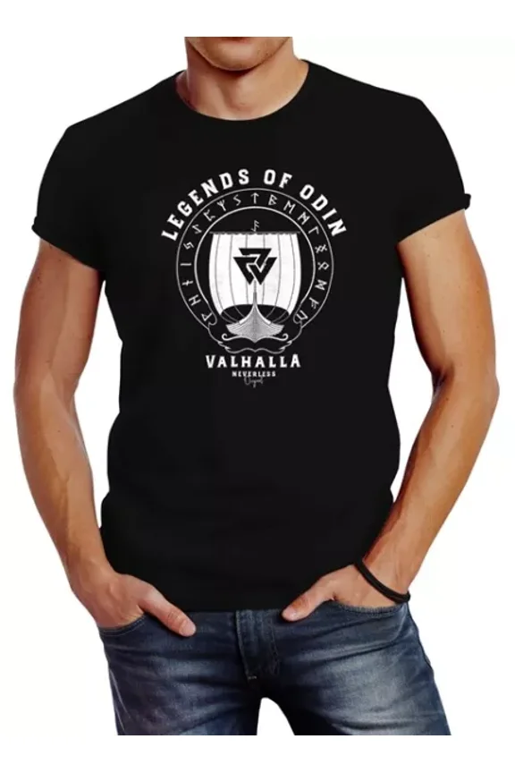 Hot Trending T-Shirt With Legends Of Odin Valhalla Vinkings Vikings T Design Preview Only