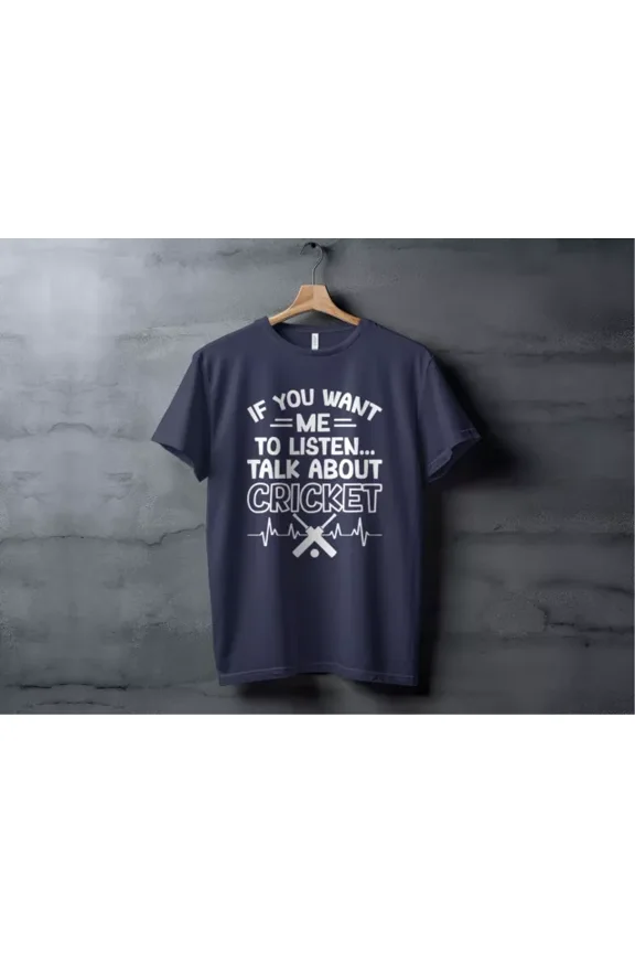 Hot Trending T-Shirt With Let'S Just Talk About Cricket Funny Sports Fan T-Shirt Gift For Cricketers Men Design Preview Only