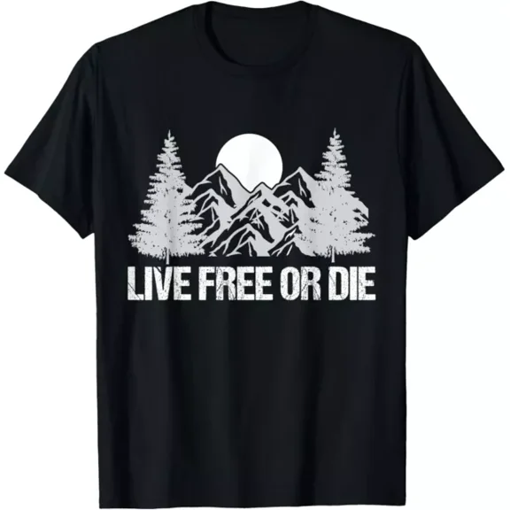 Hot Trending T-Shirt With Live Free Or Die Retro Nature Vintage New Hampshire Design Preview Only