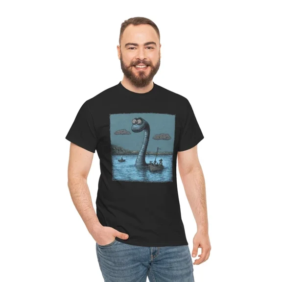 Hot Trending T-Shirt With Loch Ness Monster Cryptozoology T-Shirt S-5Xl | Cryptid Hunter Tee | Ness Monster
