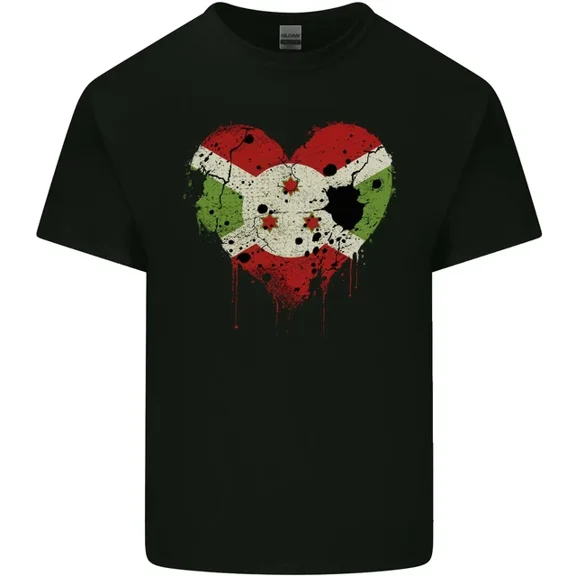 Hot Trending T-Shirt With Love Burundi Flag Burundians Day Football T-Shirt Design Preview Only