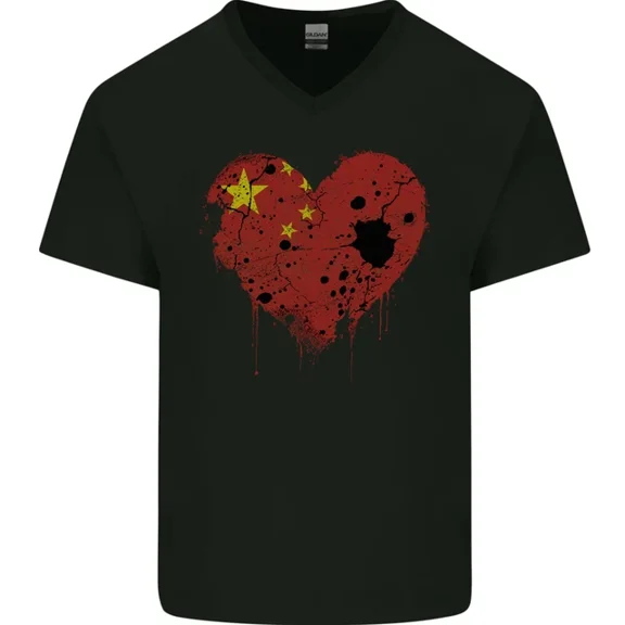 Hot Trending T-Shirt With Love China Flag Chinese Day Football T-Shirt Design Preview Only