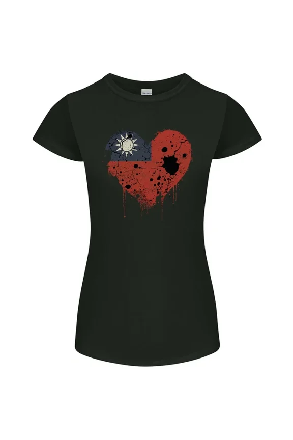 Hot Trending T-Shirt With Love Flag Taiwan Football T-Shirt Design Preview Only