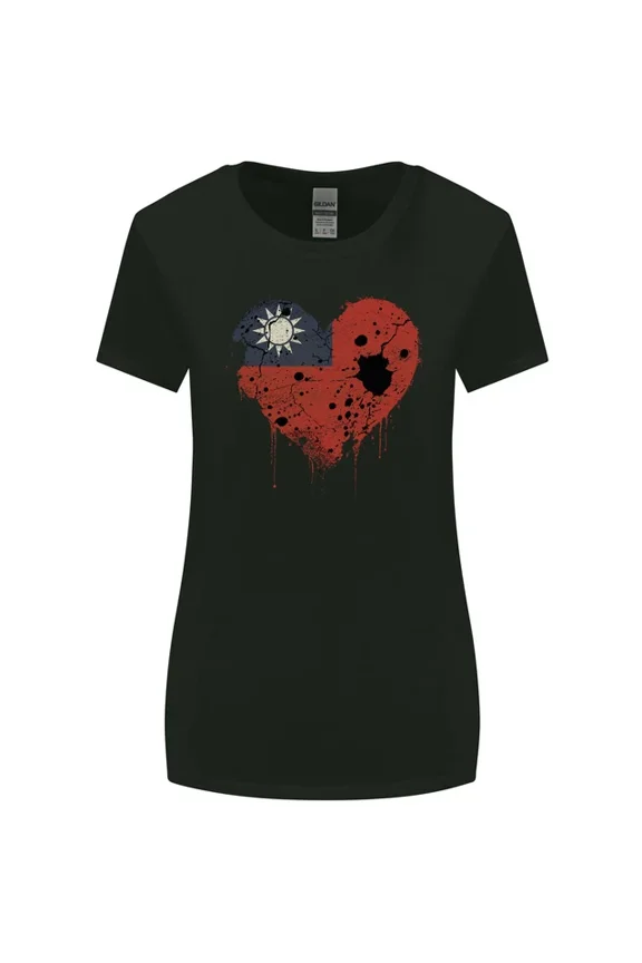 Hot Trending T-Shirt With Love Flag Taiwan Football T-Shirt Design Preview Only