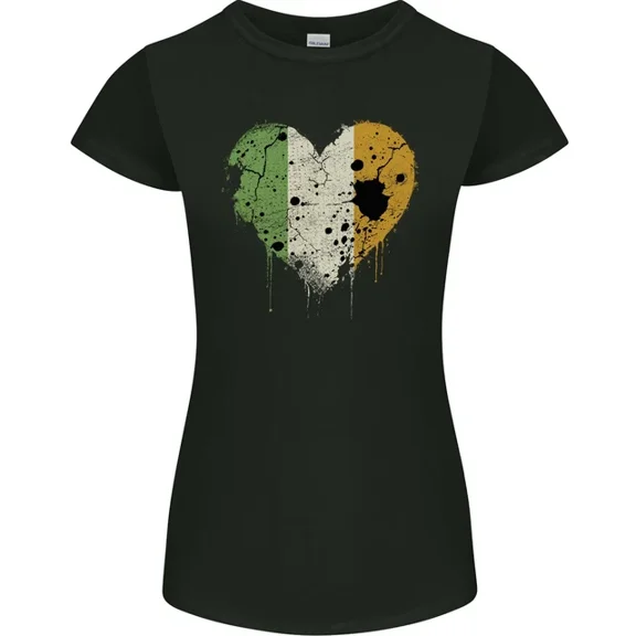 Hot Trending T-Shirt With Love Ireland Flag Irish St Patricks Day Football T-Shirt Design Preview Only