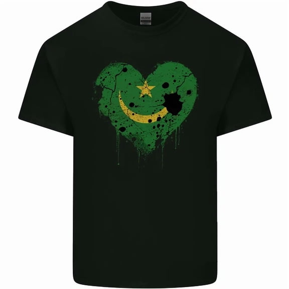 Hot Trending T-Shirt With Love Mauritania Flag Mauritanian Day Football T-Shirt Design Preview Only