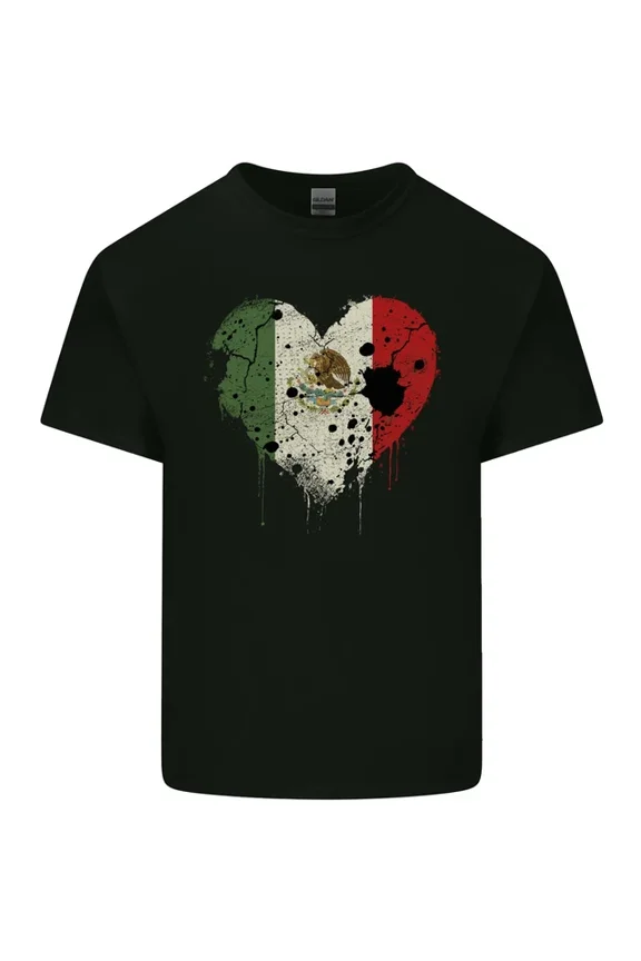 Hot Trending T-Shirt With Love Mexico Flag Mexican Day Football T-Shirt Design Preview Only