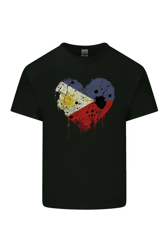 Hot Trending T-Shirt With Love Philippines Flag Philipino Day Football T-Shirt Design Preview Only