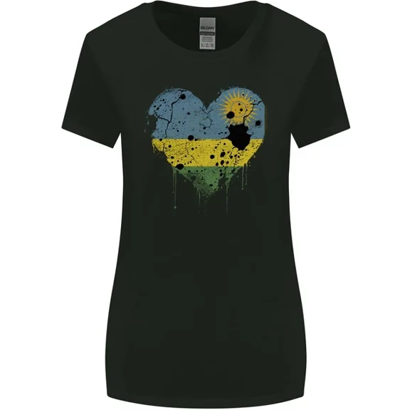 Hot Trending T-Shirt With Love Rwanda Flag Rwandan Day Football T-Shirt Design Preview Only