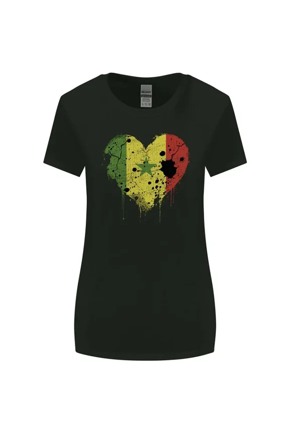 Hot Trending T-Shirt With Love Senegal Flag Senegalese Day Football T-Shirt Design Preview Only