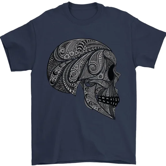Hot Trending T-Shirt With Mandala Gothic Biker Motorbike T-Shirt Design Preview Only