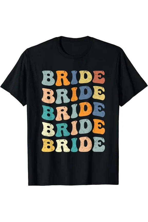 Hot Trending T-Shirt With Matching Getting Ready Bride & Groom Wedding Matching Design Preview Only