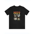 thumbnail image 1 of Hot Trending T-Shirt With Men'S Cat Pattern Cotton T-Shirt Kiss Rock Band Inspired Design, Casual Short, 1 of 5