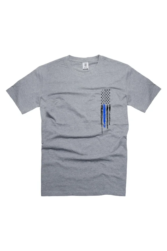 Hot Trending T-Shirt With Men'S Police Pocket Flag - Patriotic Police Tee For Him Husband Dad Design Preview Only