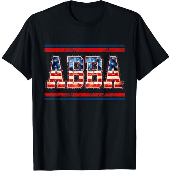 Hot Trending T-Shirt With Mens 4Th Of July Abba Flag Shirt, Vintage Abba Shirt Design Preview Only