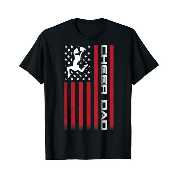 Hot Trending T-Shirt With Mens 4Th Of July Us Flag Cheer Dad Gift For Father'S Day T-Shirt Design Preview Only