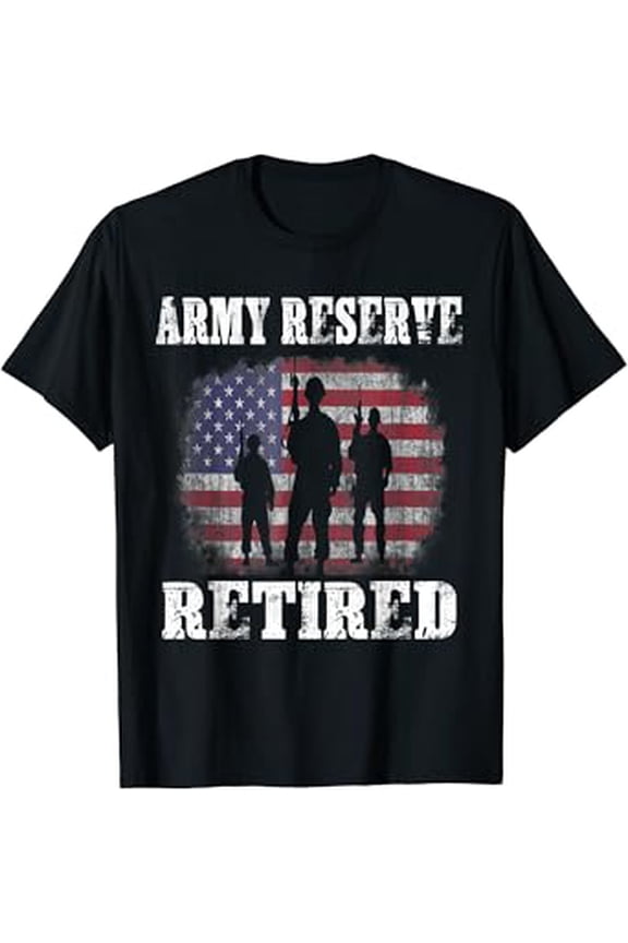 Hot Trending T-Shirt With Mens Army Reserve Retired T-Shirt Design Preview Only