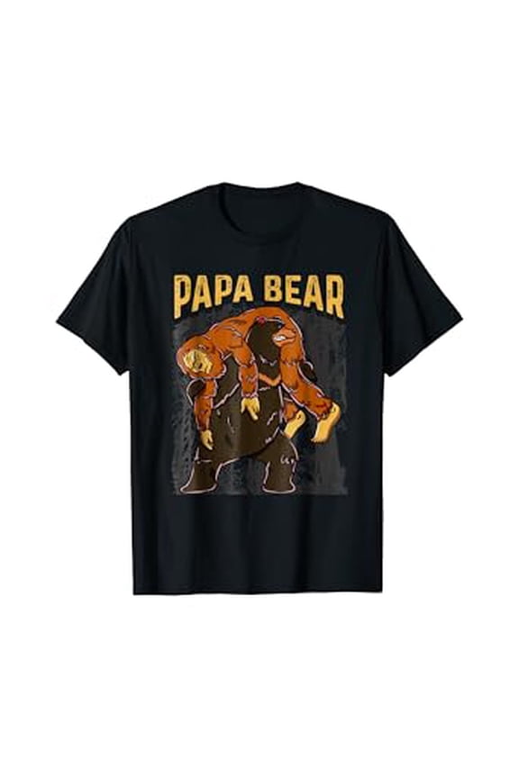 Hot Trending T-Shirt With Mens Fathers Day Gifts From Son Wife Papa Bear T Shirt Bigfoot Design Preview Only