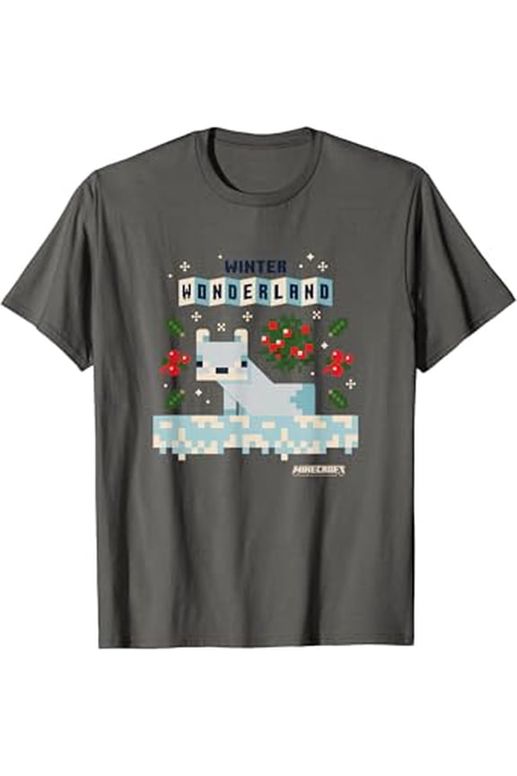 Hot Trending T-Shirt With Minecrt Christmas Winter Wonderland Cute Snow Fox T-Shirt Design Preview Only