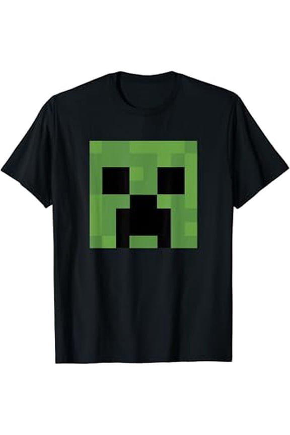 Hot Trending T-Shirt With Minecrt Creeper Big Face T-Shirt Design Preview Only