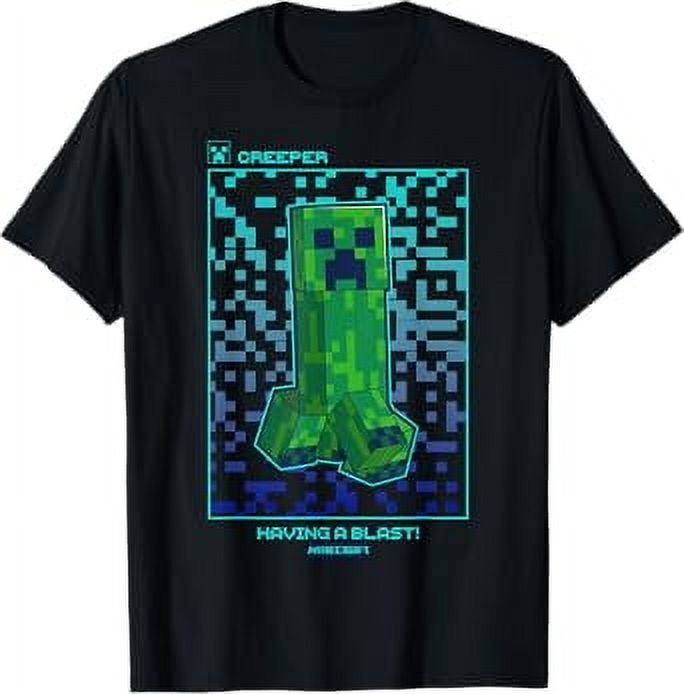 Hot Trending T-Shirt With Minecrt Creeper Having A Blast! Pixelated ...