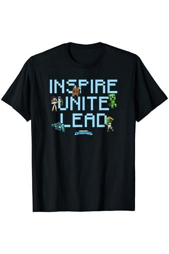 Hot Trending T-Shirt With Minecrt Legends Inspire Unite Lead Quote T-Shirt Design Preview Only