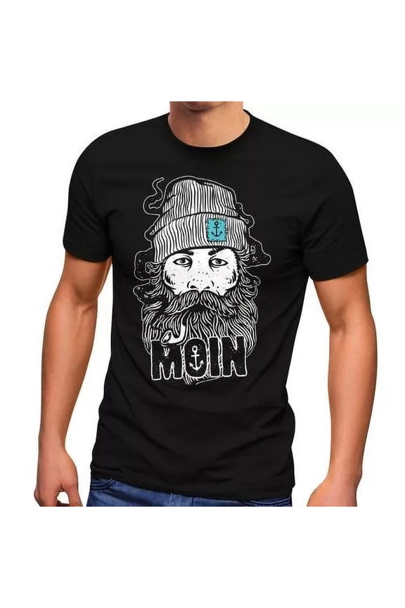 Hot Trending T-Shirt With Moin Captain Bart Anchor Nordic Nordmann North German Print Design Preview Only