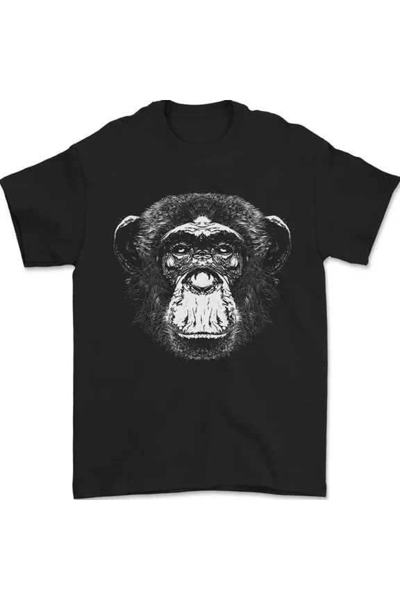 Hot Trending T-Shirt With Monkey Face Chimpanzee T-Shirt Design Preview Only