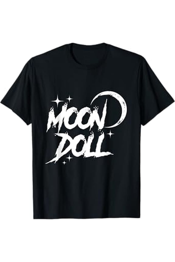 Hot Trending T-Shirt With Moon Doll Harajuku Gothic Alt Grunge Egirl Eboy Emo Punk T-Shirt Design Preview Only