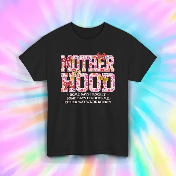 Hot Trending T-Shirt With Motherhood Shirt Funny Mom Life Quote Floral Gift Design Preview Only