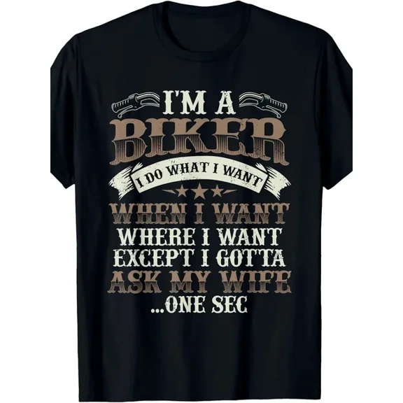 Hot Trending T-Shirt With Motorcycle Lover Graphic Husbands Men Motorbike Rider T-Shirt220G