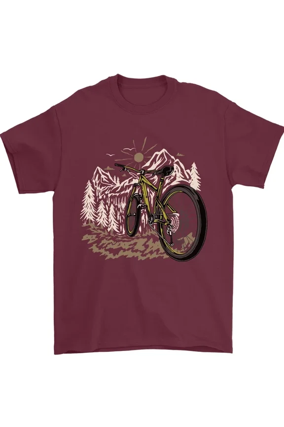Hot Trending T-Shirt With Mountain Bike Bicycle Cycling Cyclist Mtb T-Shirt Design Preview Only