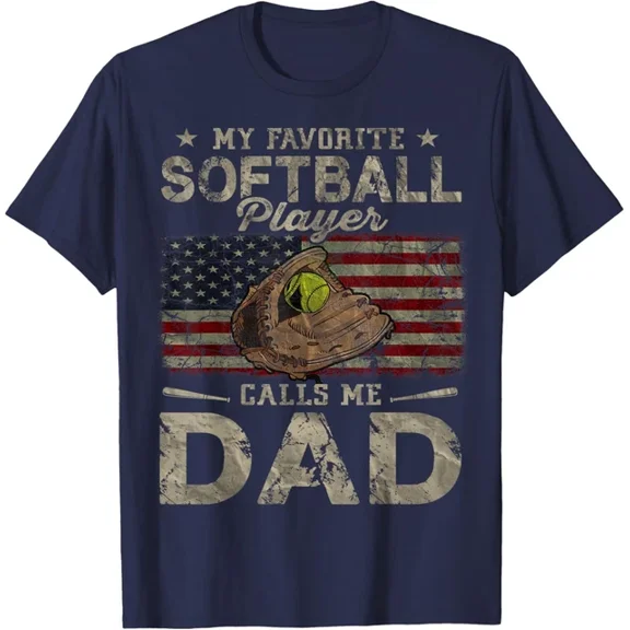 Hot Trending T-Shirt With My Favorite Softball Player Calls Me Dad Father'S Day Daddy Design Preview Only
